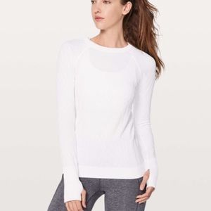 Lululemon Restless Pullover White Sz10 Like New!